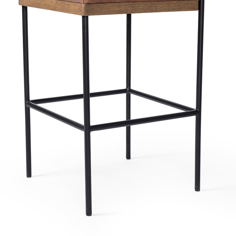 media image for benton leather stool by bd studio 109318 014 21 22