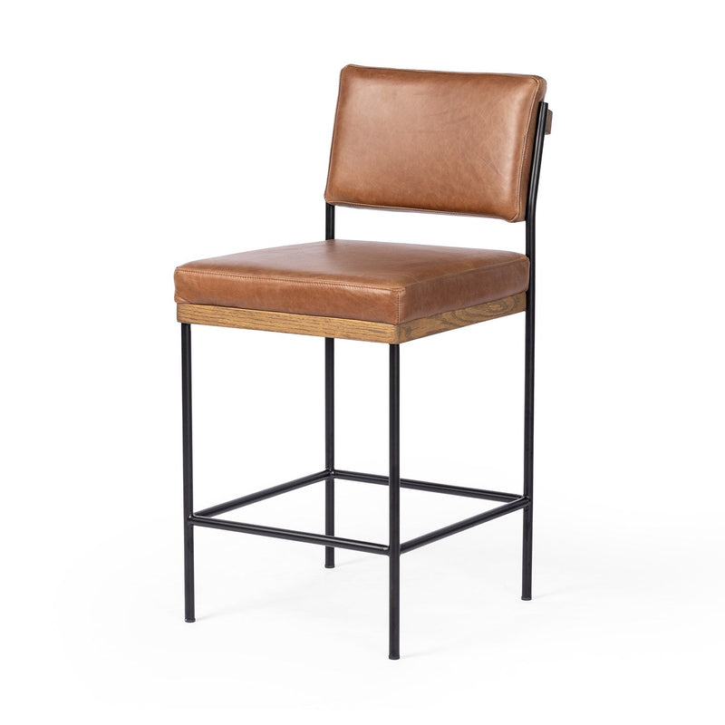 media image for benton leather stool by bd studio 109318 014 2 263