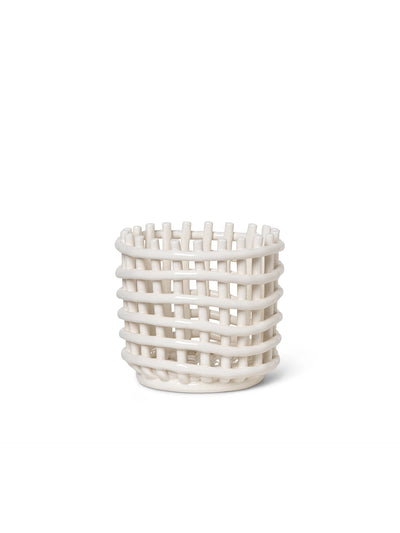 product image for Ceramic Basket - Off-White by Ferm Living 63
