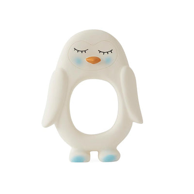 product image of penguin baby teether in white by oyoy 1 548
