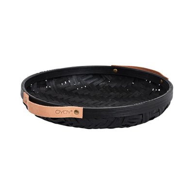 product image for round sporta bread basket in black design by oyoy 1 51