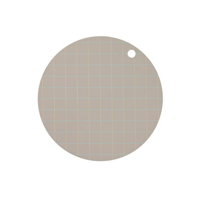 product image of set of 2 circle hokei placemats in grey by oyoy 1 579