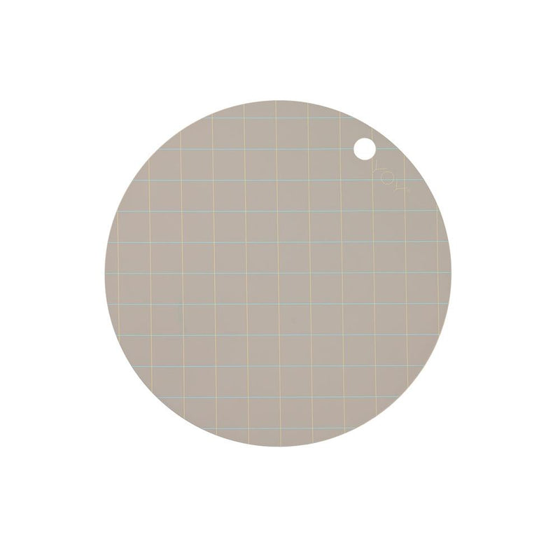 media image for set of 2 circle hokei placemats in grey by oyoy 1 293