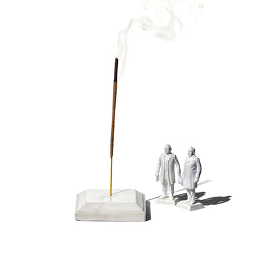 product image for marble incense holder square 9 23