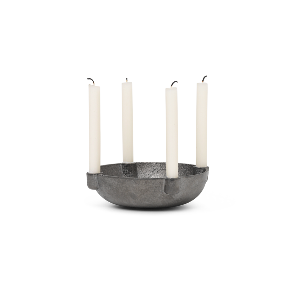 Shop Bowl Candle Holder in Casted Brass Burke Decor