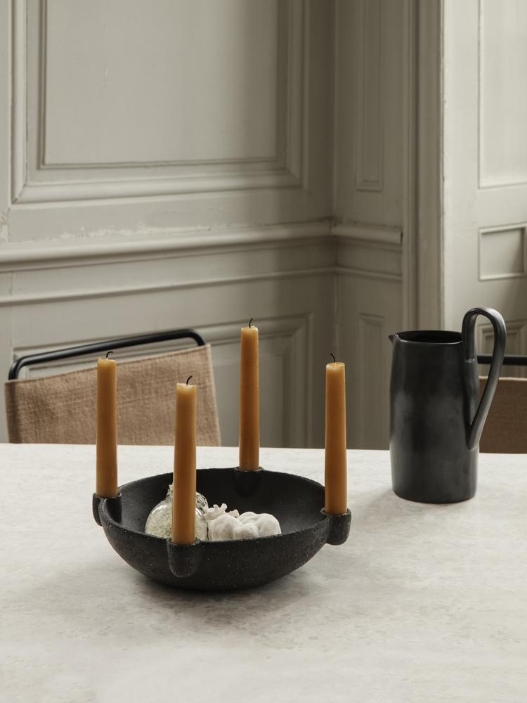 media image for bowl candle holder ceramic by ferm living 7 226
