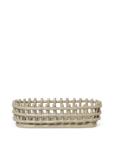 product image for Ceramic Basket - Oval - Cashmere 75