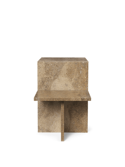 product image for Distinct Side Table in Dark Brown Travertine 2 90