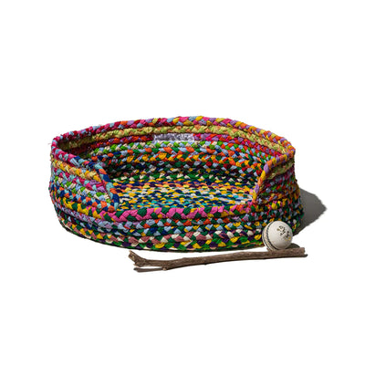product image for Recycled Fabric Braided Pet Bed By Puebco 110653 1 2