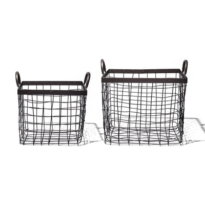 product image for square basket with handle medium design by puebco 2 3