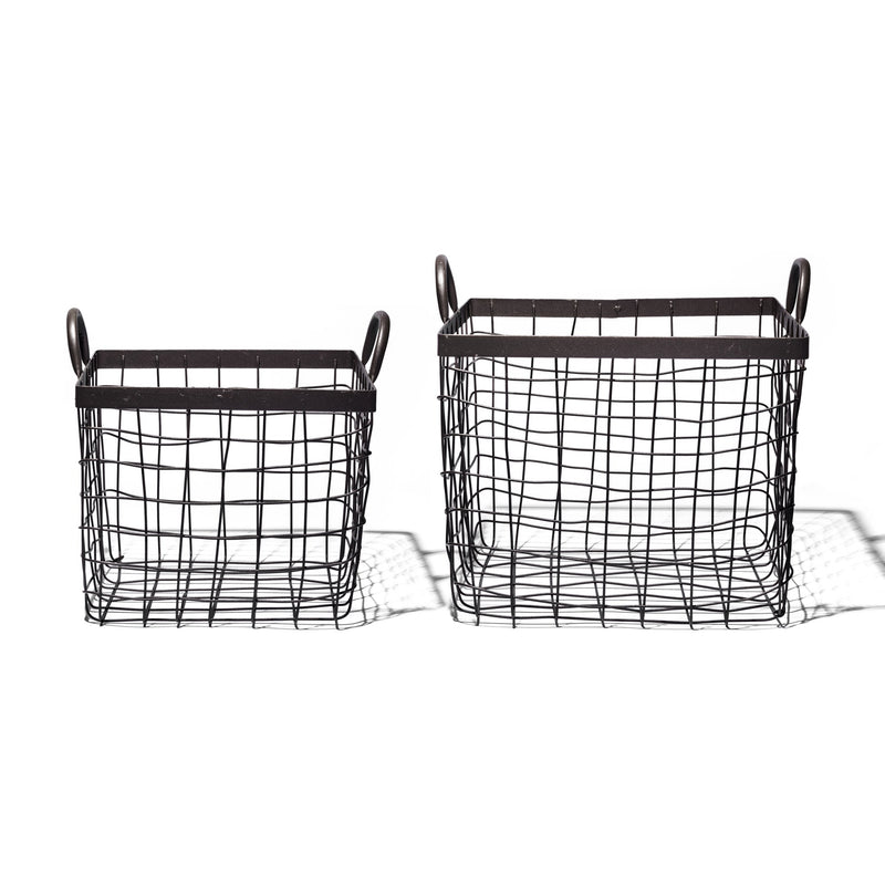 media image for square basket with handle medium design by puebco 2 252