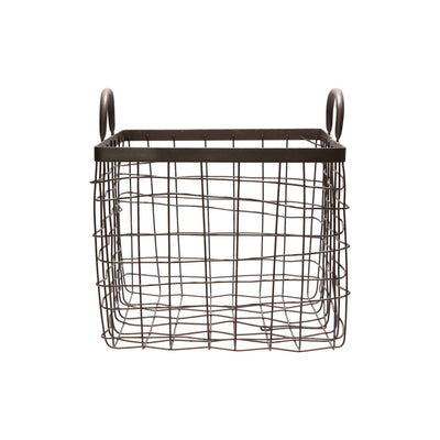 product image for square basket with handle medium design by puebco 1 7