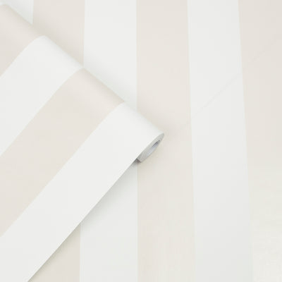 product image for Laura Ashley Lille Pearlescent Stripe White Wallpaper by Graham & Brown 22