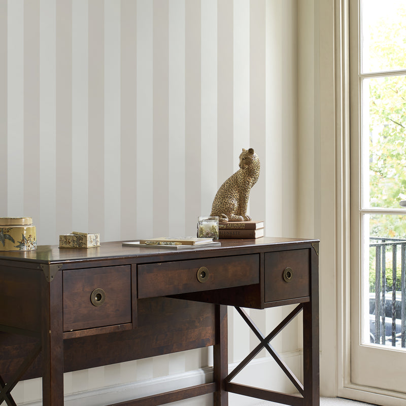 media image for Laura Ashley Lille Pearlescent Stripe Linen Wallpaper by Graham & Brown 225