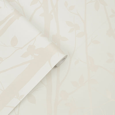 product image for Laura Ashley Cottonwood Pearlescent White Wallpaper by Graham & Brown 10