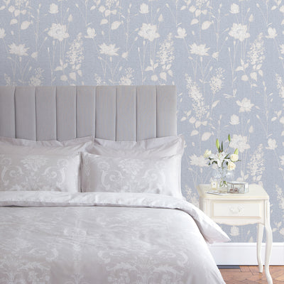 product image for Laura Ashley Dragonfly Garden Chalk Blue Wallpaper by Graham & Brown 60