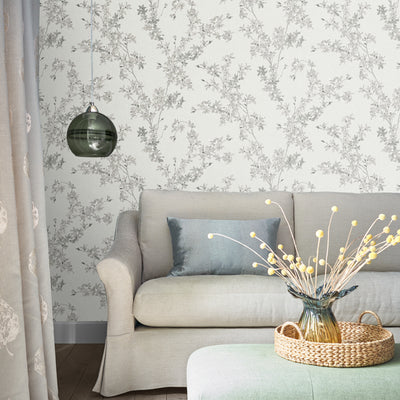 product image for Laura Ashley Forsythia Steel Wallpaper by Graham & Brown 80