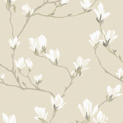 product image of Laura Ashley Magnolia Grove Natural Wallpaper by Graham & Brown 528