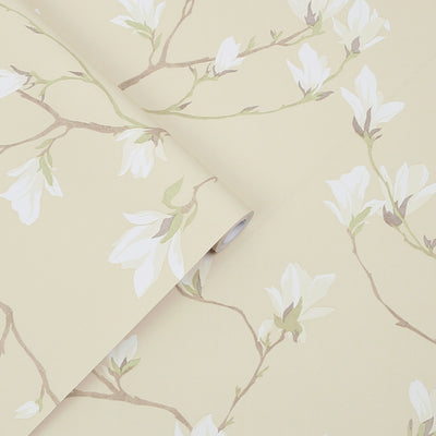 product image for Laura Ashley Magnolia Grove Natural Wallpaper by Graham & Brown 58