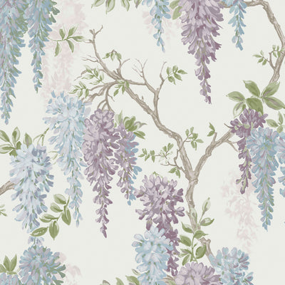 product image for Laura Ashley Wisteria Garden Pale Iris Wallpaper by Graham & Brown 91