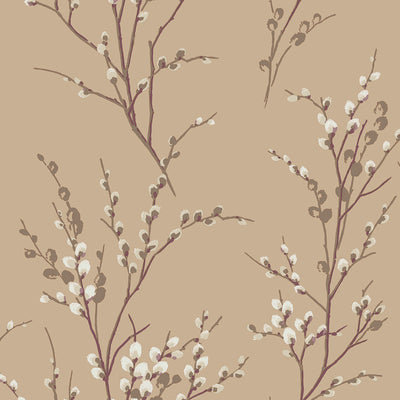 product image for Laura Ashley Pussy Willow Natural Wallpaper by Graham & Brown 54