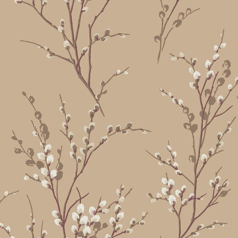 media image for Laura Ashley Pussy Willow Natural Wallpaper by Graham & Brown 274