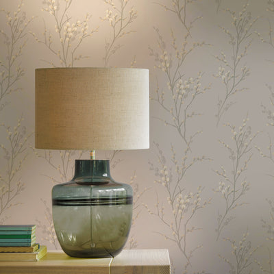 product image for Laura Ashley Pussy Willow Dove Grey Wallpaper by Graham & Brown 68
