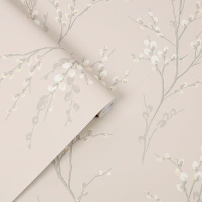 product image for Laura Ashley Pussy Willow Dove Grey Wallpaper by Graham & Brown 89