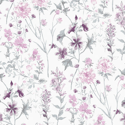 product image for Laura Ashley Wild Meadow Pale Iris Wallpaper by Graham & Brown 61