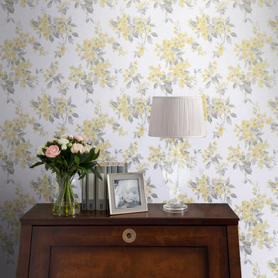 product image for Laura Ashley Apple Blossom Sunshine Wallpaper by Graham & Brown 74
