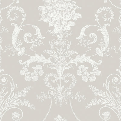 product image of Laura Ashley Josette White and Dove Grey Wallpaper by Graham & Brown 539