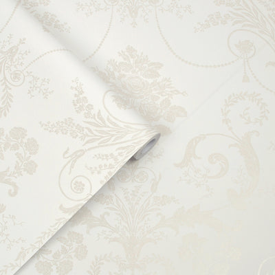 product image for Laura Ashley Josette White Wallpaper by Graham & Brown 5