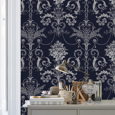 product image for Laura Ashley Josette Midnight Wallpaper by Graham & Brown 13