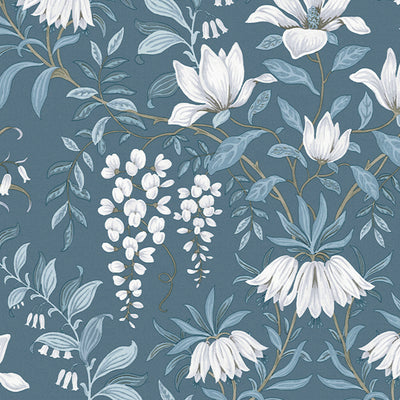 product image for Laura Ashley Parterre Dark Seaspray Wallpaper by Graham & Brown 20