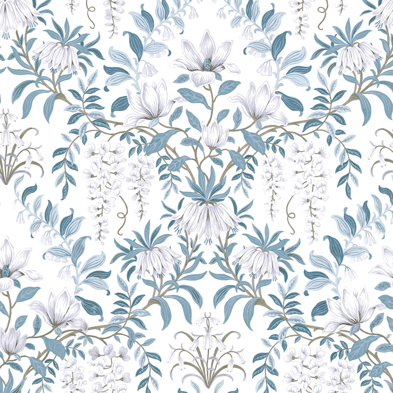 media image for Laura Ashley Parterre Off-White and Seaspray Wallpaper by Graham & Brown 253