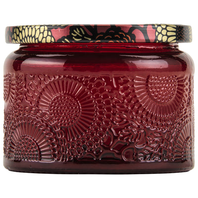 product image of Petite Embossed Glass Jar Candle in Goji Tarocco Orange design by Voluspa 57