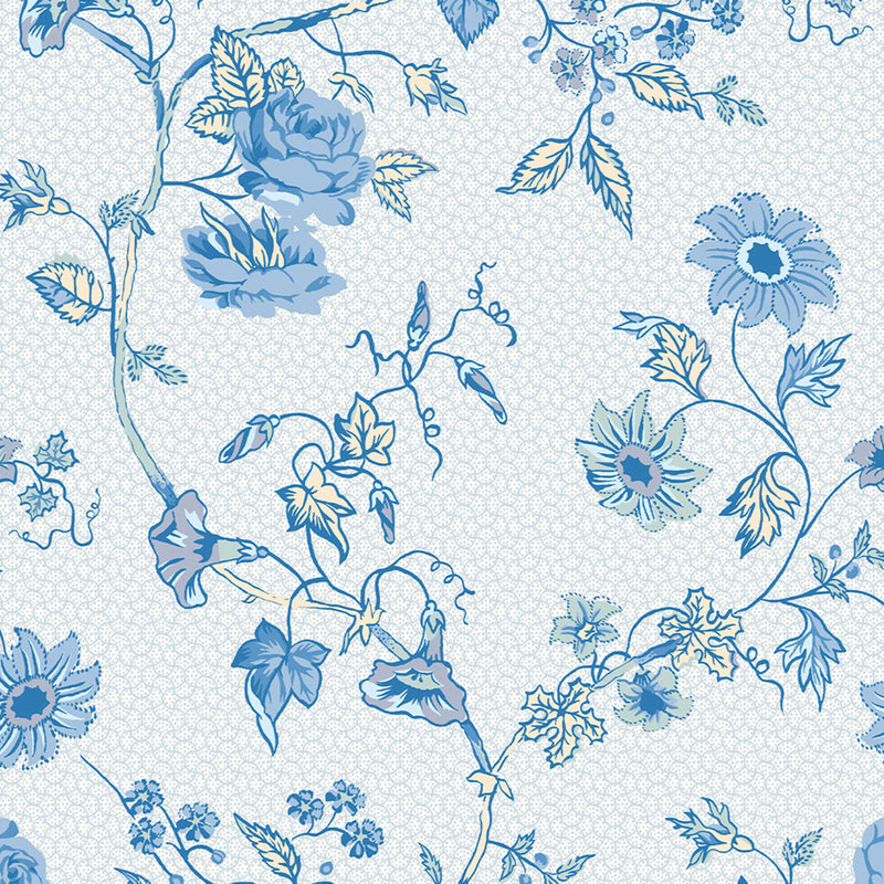 media image for Laura Ashley Rambling Rector Blue Sky Wallpaper by Graham & Brown 282