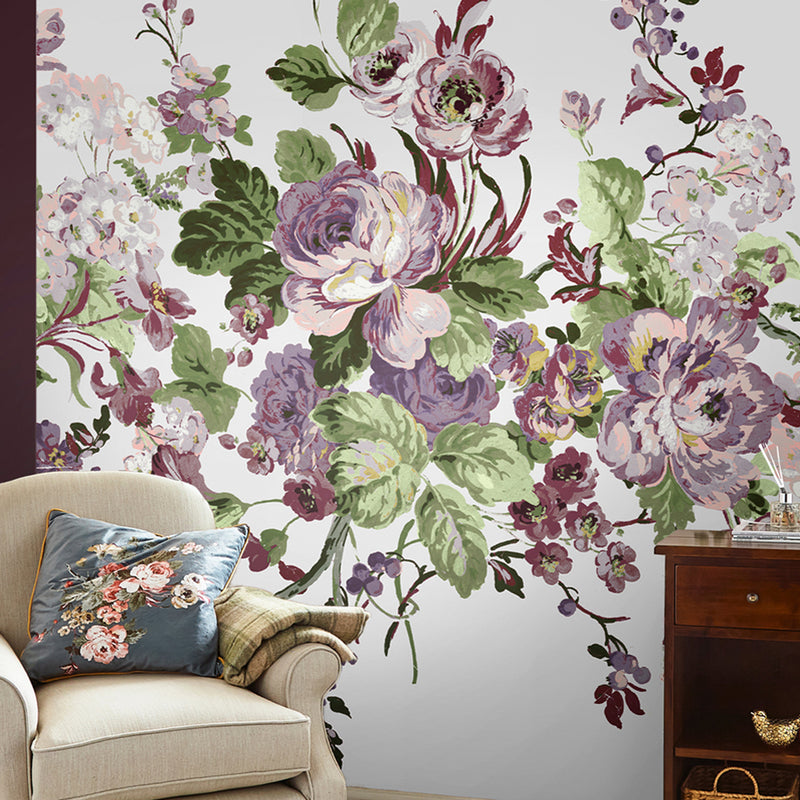 media image for Laura Ashley Rosemore Grape Wall Mural by Graham & Brown 222