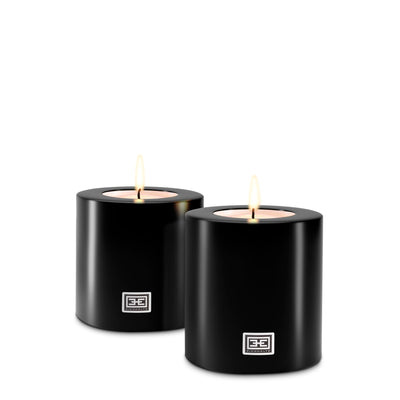 product image for Artificial Candle Set of 2 in Black 1 27