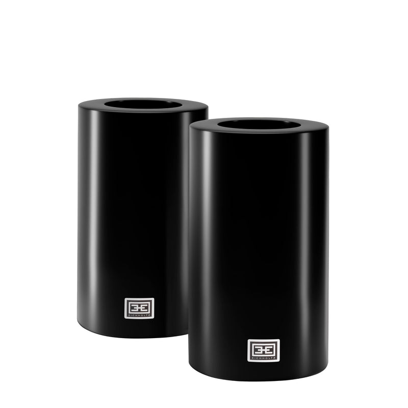 media image for Artificial Candle Set of 2 in Black 6 244