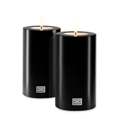 product image for Artificial Candle Set of 2 in Black 7 33