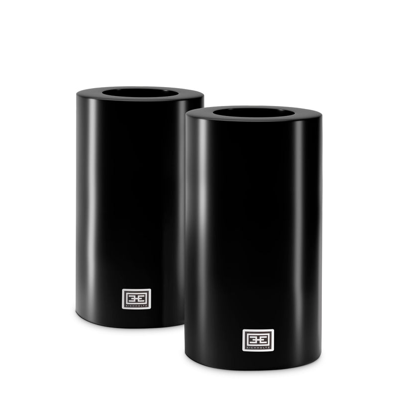 media image for Artificial Candle Set of 2 in Black 8 252