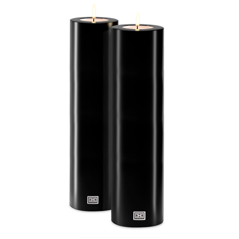 media image for Artificial Candle Set of 2 in Black 13 241