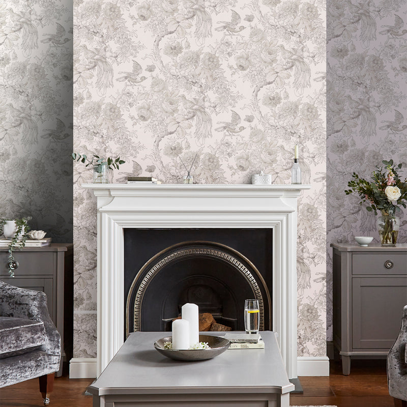 media image for Laura Ashley Birtle Dove Grey Wallpaper by Graham & Brown 210