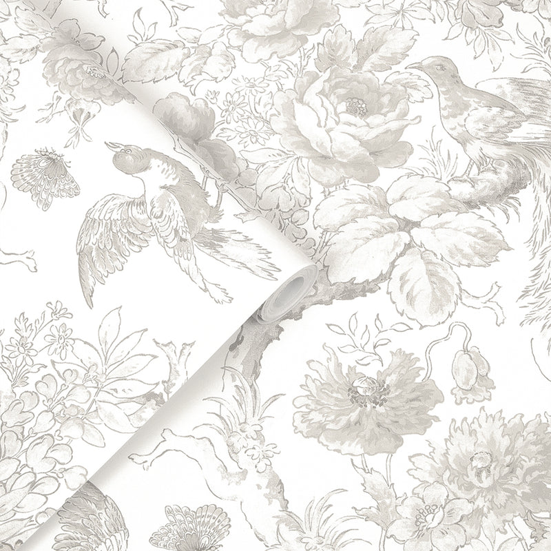 media image for Laura Ashley Birtle Dove Grey Wallpaper by Graham & Brown 290