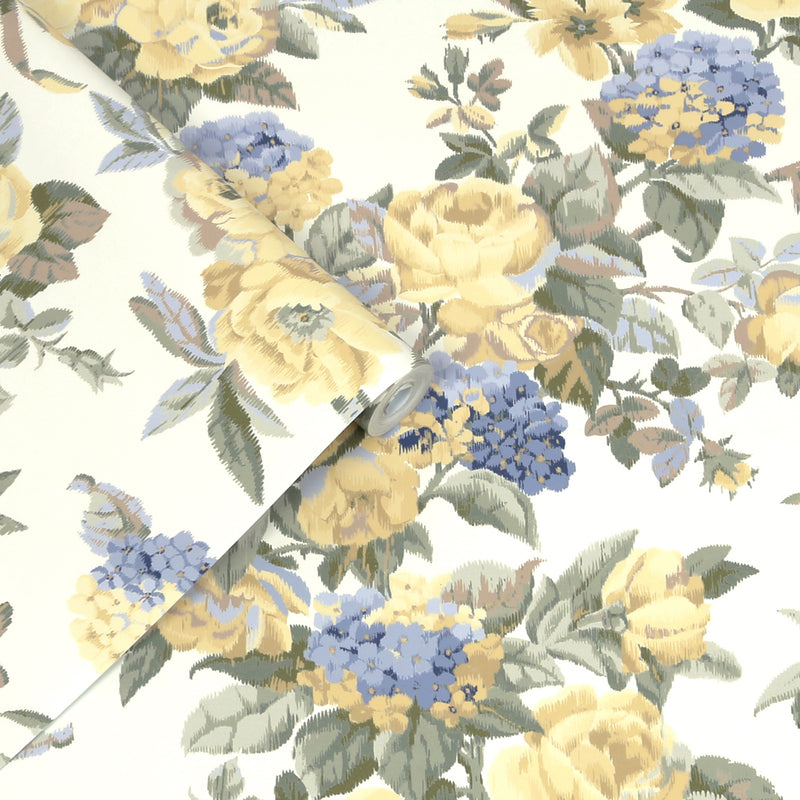 media image for Laura Ashley Pembrey Pale Gold Wallpaper by Graham & Brown 271