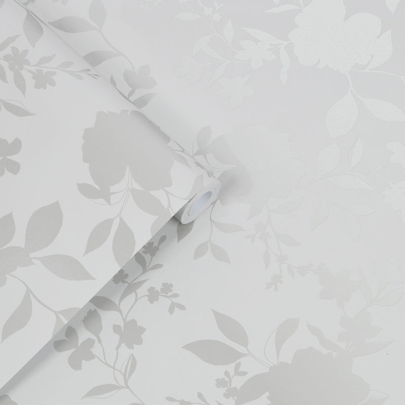 media image for Laura Ashley Westbourne Silver Wallpaper by Graham & Brown 234