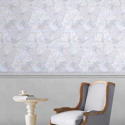 product image for Laura Ashley Butterfly Garden Sugared Grey Wallpaper by Graham & Brown 88