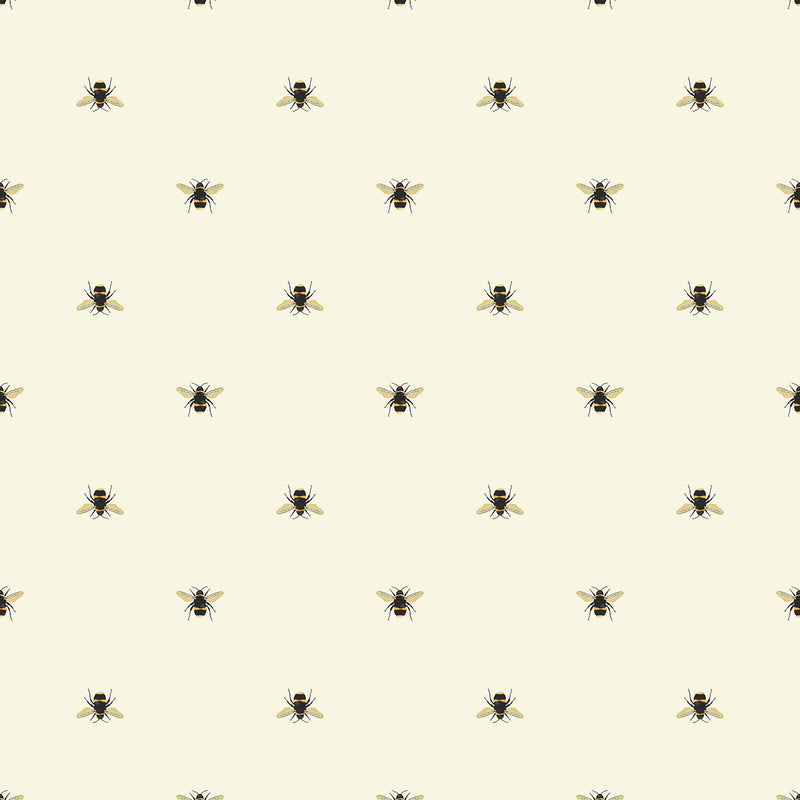 media image for Joules Botanical Bee Crème Wallpaper by Graham & Brown 226