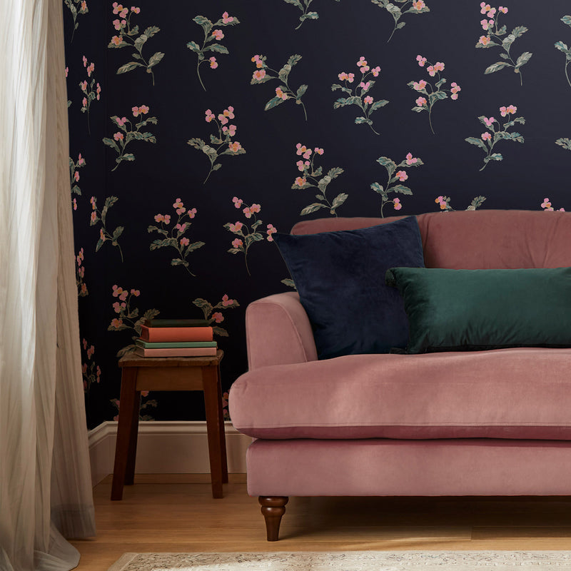 media image for Joules Swanton Floral Midnight Navy Wallpaper by Graham & Brown 227